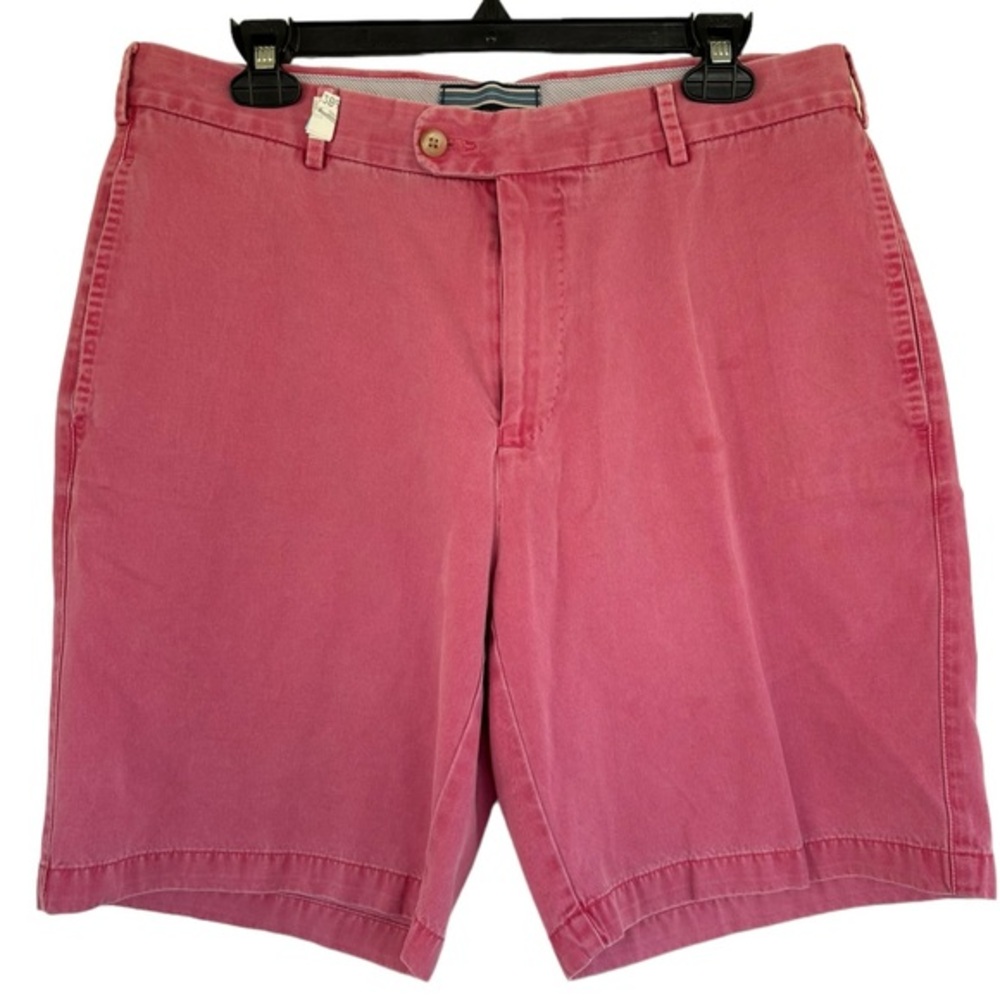 Peter Millar Pink Flat Front Chino Shorts